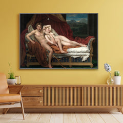 Cupid and Psyche Oil Painting Reproduction (Jacques-Louis David, 1817)