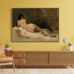 Study of a Reclining Nude Oil Painting Reproduction (Isidore Pils, 1841)