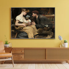 Parents' happiness Oil Painting Reproduction (Jean-Eugène Buland, 1903)