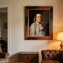 Benjamin Franklin, Hand-painted Oil Painting Artwork, World Famous Paintings