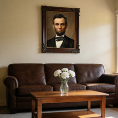 Abraham Lincoln, Hand-painted Oil Painting Artwork, World Famous Paintings