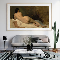 Study of a Reclining Nude Oil Painting Reproduction (Isidore Pils, 1841)