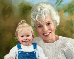 Custom Hand-Painted Oil Portraits, Family Portrait from Photo, Combine Photos, Personalized Gift