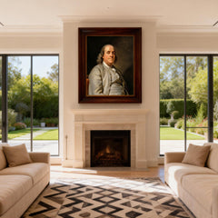 Benjamin Franklin, Hand-painted Oil Painting Artwork, World Famous Paintings
