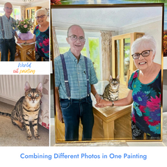 Custom Hand-painted Realistic Portrait Oil Painting from Photo on Canvas, Personalized Birthday/Valentine's Day/Christmas Gift for Him/Her Vertical