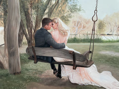 Custom Portrait from Photo | Personalized Family & Wedding Oil Painting Horizontal