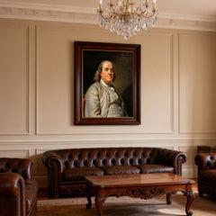 Benjamin Franklin, Hand-painted Oil Painting Artwork, World Famous Paintings