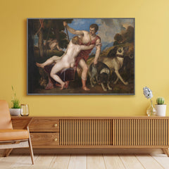 Venus and Adonis Oil Painting Reproduction (Titian, 1554)