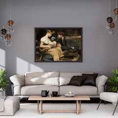 Parents' happiness Oil Painting Reproduction (Jean-Eugène Buland, 1903)