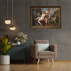 Venus and Adonis Oil Painting Reproduction (Titian, 1554)