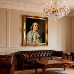 Benjamin Franklin, Hand-painted Oil Painting Artwork, World Famous Paintings