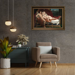 Cupid and Psyche Oil Painting Reproduction (Jacques-Louis David, 1817)