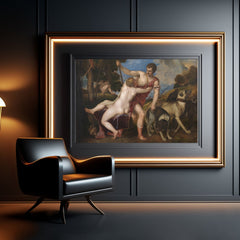 Venus and Adonis Oil Painting Reproduction (Titian, 1554)