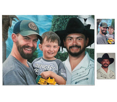 Hand-painted Custom Oil Portrait, Family Portrait Oil Painting, Combine Photos & Customize Your Oil Painting