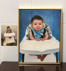 Hand-painted Custom Oil Portrait, Family Portrait Oil Painting, Combine Photos & Customize Your Oil Painting