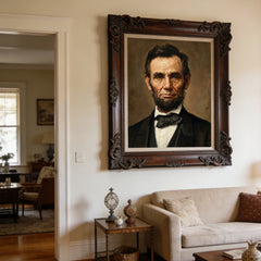 Abraham Lincoln, Hand-painted Oil Painting Artwork, World Famous Paintings
