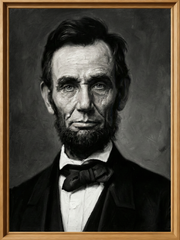 Abraham Lincoln, Hand-painted Oil Painting Artwork, World Famous Paintings