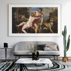Venus and Adonis Oil Painting Reproduction (Titian, 1554)