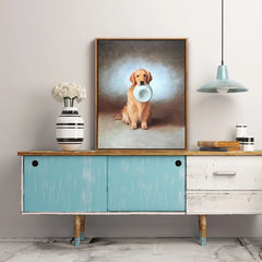 Custom Realistic Pet Portrait | Dog & Cat Lover Gifts | Personalized Oil Painting from Photo Horizontal